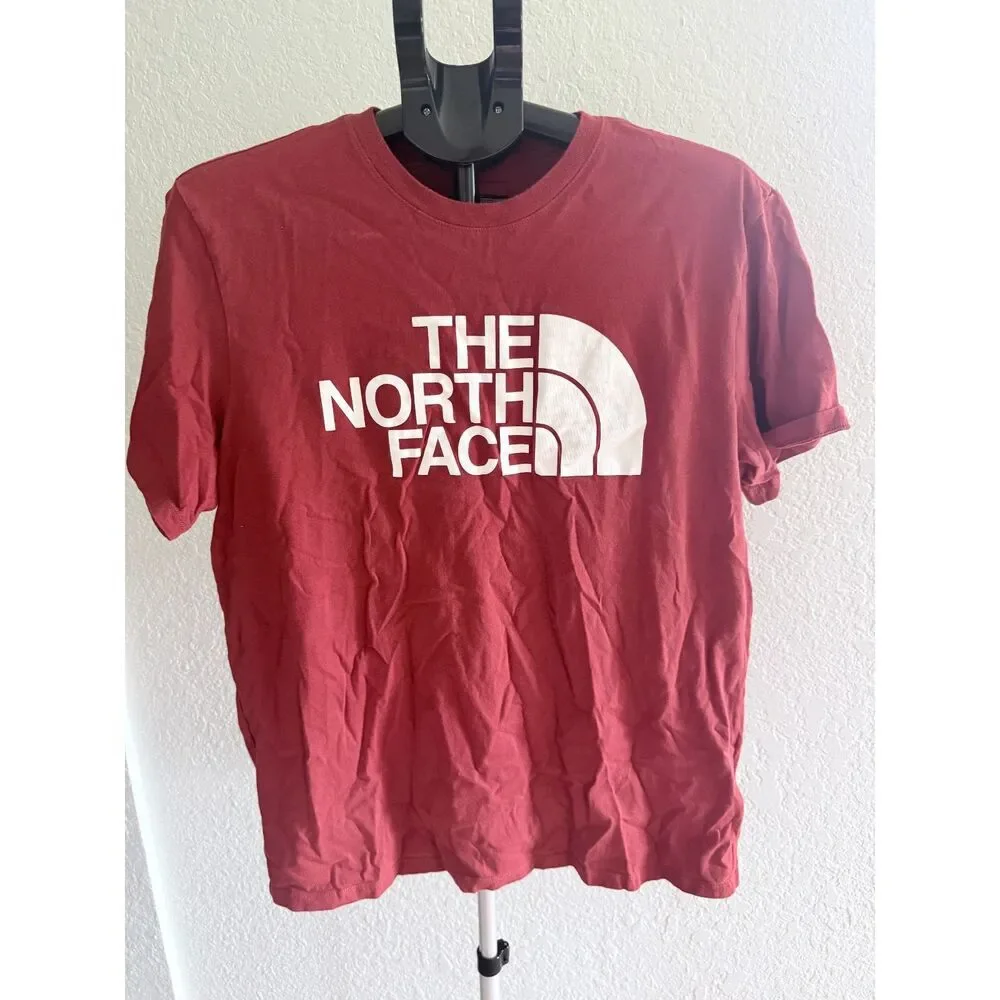 The North Face Mens Shirt Box Logo Graphic T Shirt TNF Iron Red Brick Size Large - Picture 2 of 5